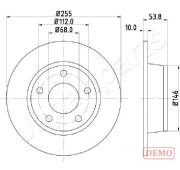 Brzdový kotúč JAPANPARTS DP-0914C