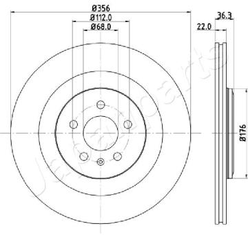 Brzdový kotúč JAPANPARTS DP-0917