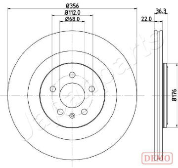 Brzdový kotúč JAPANPARTS DP-0917C