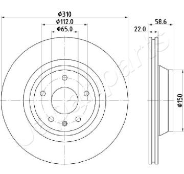 Brzdový kotúč JAPANPARTS DP-0919
