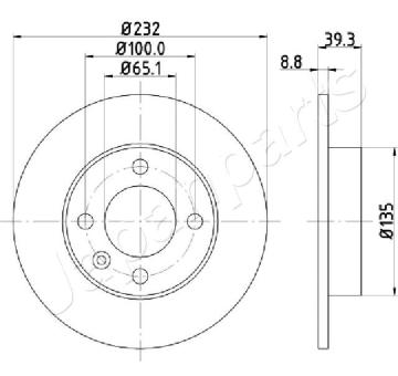 Brzdový kotúč JAPANPARTS DP-0921