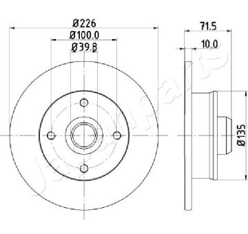 Brzdový kotúč JAPANPARTS DP-0922