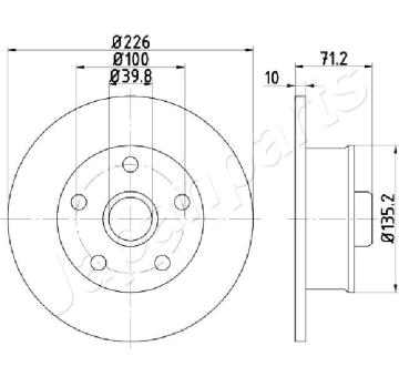 Brzdový kotúč JAPANPARTS DP-0923