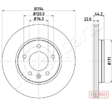 Brzdový kotúč JAPANPARTS DP-0925C