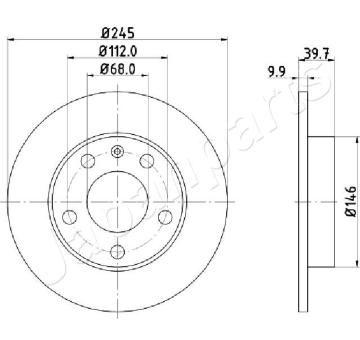 Brzdový kotúč JAPANPARTS DP-0929