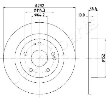 Brzdový kotouč JAPANPARTS DP-427