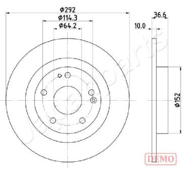 Brzdový kotouč JAPANPARTS DP-427C