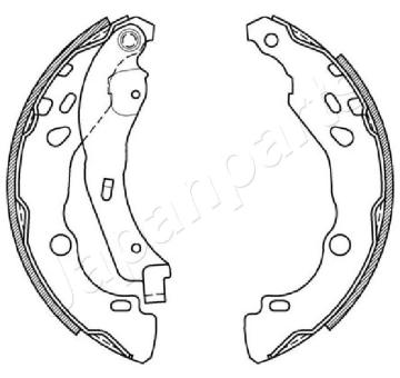 Sada brzdových čelistí JAPANPARTS GF-0602AF