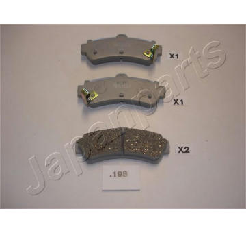 Sada brzdových destiček, kotoučová brzda JAPANPARTS PP-198AF