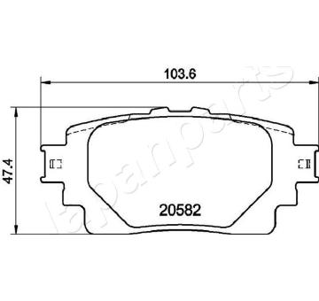 Sada brzdových platničiek kotúčovej brzdy JAPANPARTS PP-264AF