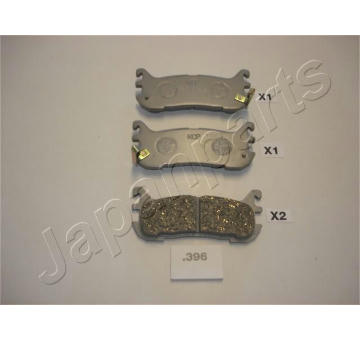 Sada brzdových destiček, kotoučová brzda JAPANPARTS PP-396AF