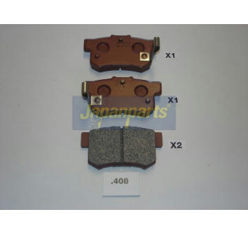 Sada brzdových destiček, kotoučová brzda JAPANPARTS PP-408AF