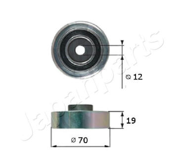 Vratna/vodici kladka, klinovy zebrovy remen JAPANPARTS RP-815