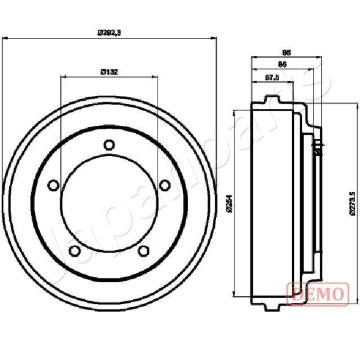 Brzdový bubon JAPANPARTS TA-0316C