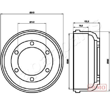 Brzdový bubon JAPANPARTS TA-0317C