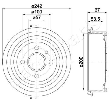 Brzdový bubon JAPANPARTS TA-0402