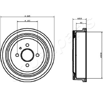 Brzdový bubon JAPANPARTS TA-0404