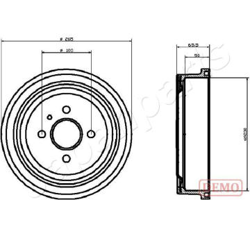 Brzdový bubon JAPANPARTS TA-0404C