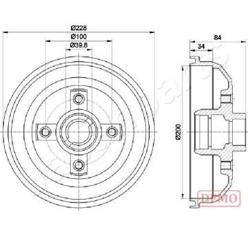 Brzdový bubon JAPANPARTS TA-0407C