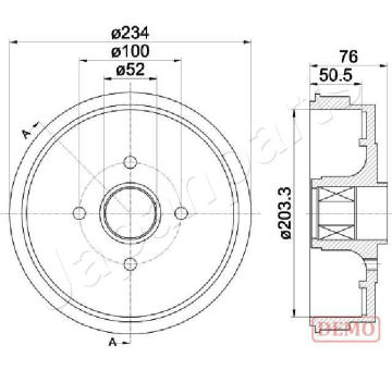 Brzdový bubon JAPANPARTS TA-0409C