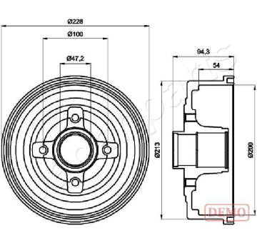 Brzdový bubon JAPANPARTS TA-0412C