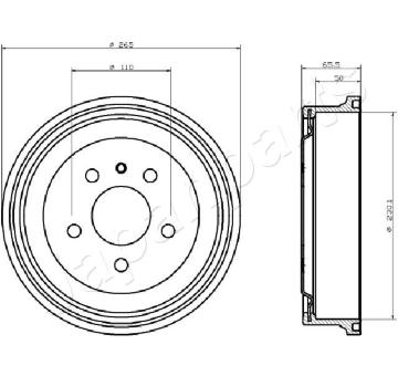 Brzdový bubon JAPANPARTS TA-0413