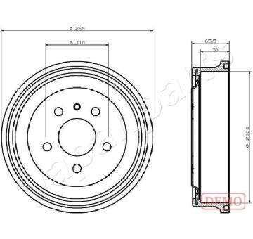 Brzdový bubon JAPANPARTS TA-0413C
