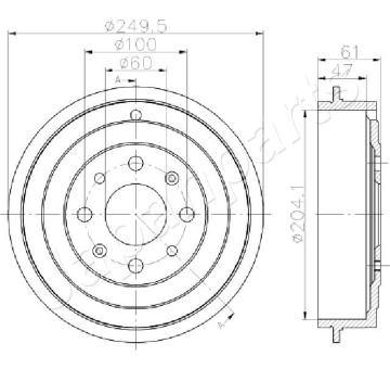 Brzdový bubon JAPANPARTS TA-0606