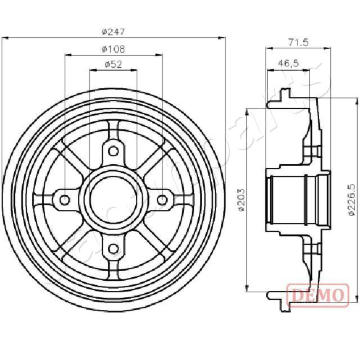Brzdový bubon JAPANPARTS TA-0610C