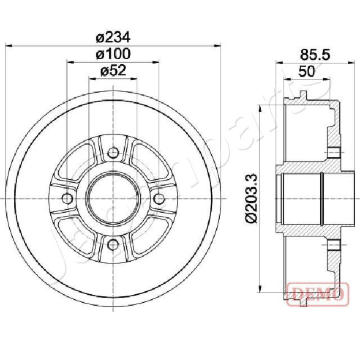 Brzdový bubon JAPANPARTS TA-0702C