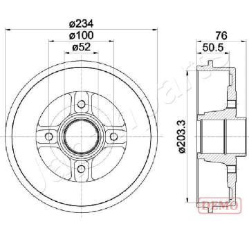 Brzdový buben JAPANPARTS TA-0704C