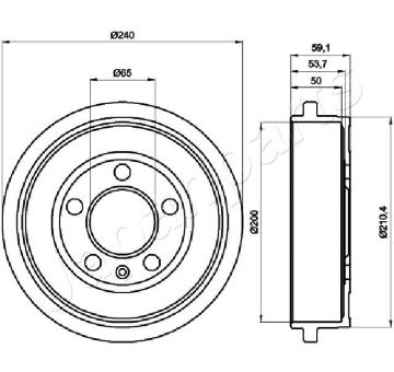 Brzdový bubon JAPANPARTS TA-0900