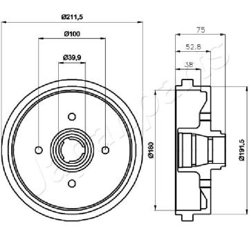 Brzdový bubon JAPANPARTS TA-0901