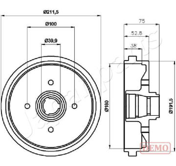 Brzdový bubon JAPANPARTS TA-0901C