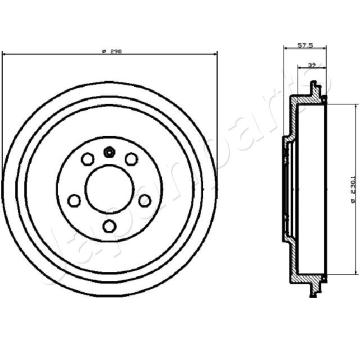 Brzdový bubon JAPANPARTS TA-0906