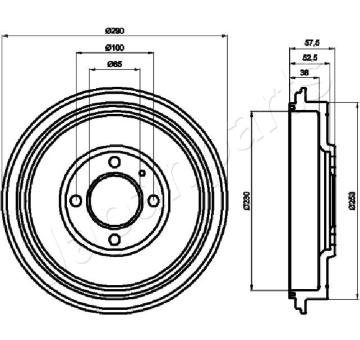 Brzdový bubon JAPANPARTS TA-0907