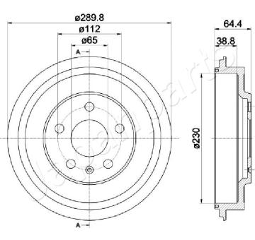 Brzdový bubon JAPANPARTS TA-0911