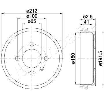 Brzdový bubon JAPANPARTS TA-0912