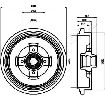 Brzdový bubon JAPANPARTS TA-0913