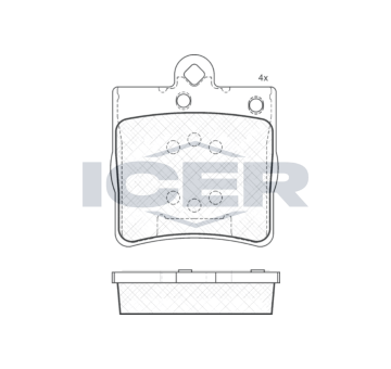 Sada brzdových destiček, kotoučová brzda ICER 181311