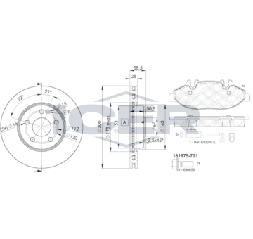 Souprava brzd, koutocova brzda ICER 31675-0415