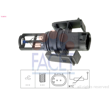 Snímač, teplota nasávaného vzduchu FACET 10.4014