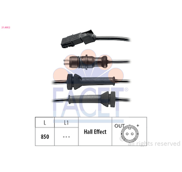 Snímač, počet otáček kol FACET 21.0052