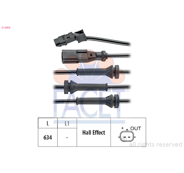 Snímač, počet otáček kol FACET 21.0056