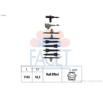 Snímač, počet otáček kol FACET 21.0064