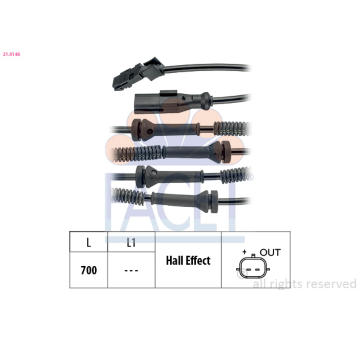 Snímač, počet otáček kol FACET 21.0146
