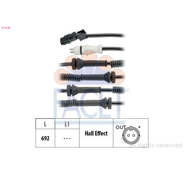 Snímač, počet otáček kol FACET 21.0149