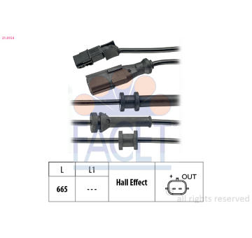 Snímač, počet otáček kol FACET 21.0154