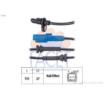 Snímač, počet otáček kol FACET 21.0205