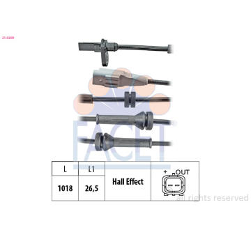 Snímač, počet otáček kol FACET 21.0209